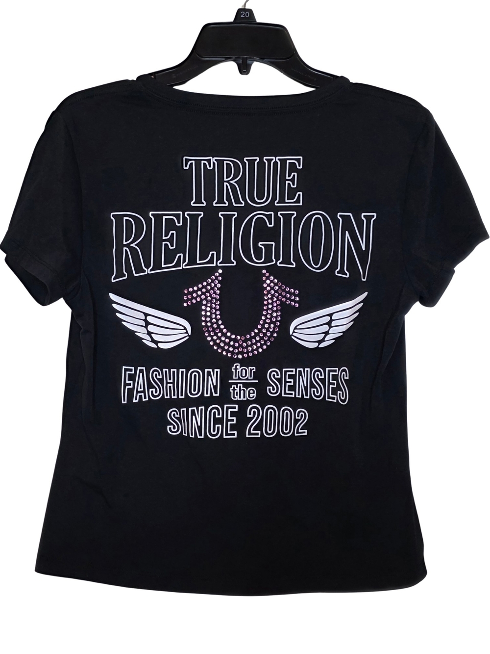 True Religion Embellished Graphic Black T Shirt
